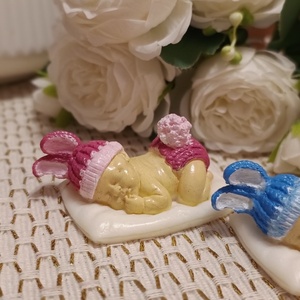 Σαπουνάκι μωρό με σκούφο (baby shower Soap - μπομπονιέρα) - κορίτσι, αγόρι - 5