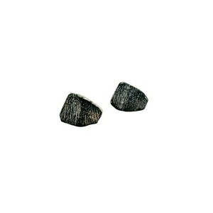 Therma Asymmetric Black Lined Χειροποίητα Καρφωτά Σκουλαρίκια Πολυμερικού Πηλού - πηλός, ατσάλι