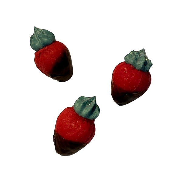 Wax melts σε σχήμα φράουλας σετ 6 τεμάχια. - κεριά, κεριά & κηροπήγια, soy wax, wax melt liners