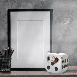 1 τεμ Τσιμεντένιο Ζάρι με Μαγνήτες - Paperweight -Presse Papier Λευκό 8x8x8cm - αξεσουάρ γραφείου - 3
