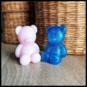 Πέντε (5) σαπουνάκια Teddy Bear για μπομπονιέρα - βάπτισης - 4