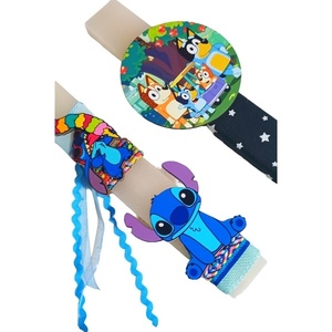 Χειροποίητη αρωματική λαμπάδα 25cm με θέμα "Stitch - Στιτς " - αγόρι, λαμπάδες, δώρο οικονομικό, παιχνιδολαμπάδες - 2