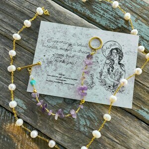 Boho βραχιόλι με τσίπα αμέθυστου, αμαζονίτη & φεγγαρόπετρα - ημιπολύτιμες πέτρες, αμέθυστος, ατσάλι, boho, σταθερά - 3