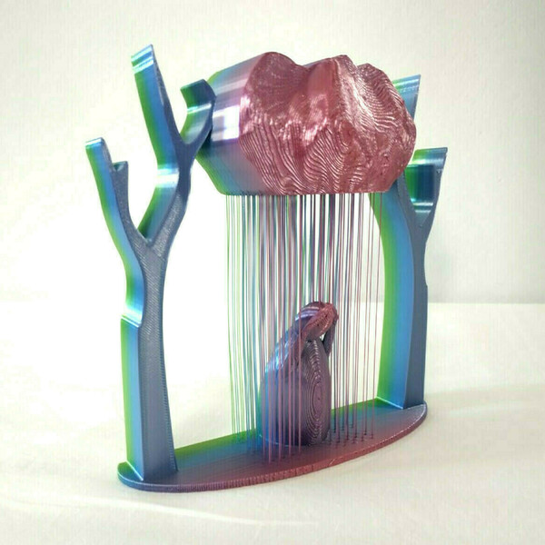 3d print string art work. Διακοσμητικό γραφείου με PLA 14x14x5cm - σπίτι, μινιατούρες φιγούρες - 4