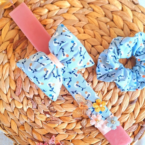 Σετ αρωματική λαμπάδα με Λαστιχάκι μαλλιών scrunchie - κορίτσι, λαμπάδες, σετ, για εφήβους - 3