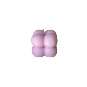 Σετ 2τμχ Bubblegum Χειροποίητο Κερί Mini Cube Ροζ - αρωματικά κεριά - 2