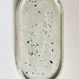 Δίσκος/βάση minimal terrazzo -Ώχρα - ρητίνη, τσιμέντο, γύψος, πιατάκια & δίσκοι - 3