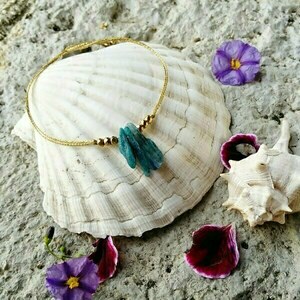 Boho βραχιόλι ποδιού με ακατέργαστο χαλαζία & αιματίτη - ημιπολύτιμες πέτρες, κορδόνια, boho, ποδιού - 3