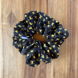 XXL σατέν scrunchie Μαϊμουδάκια - ύφασμα, σατέν, λαστιχάκια μαλλιών, satin scrunchie - 2