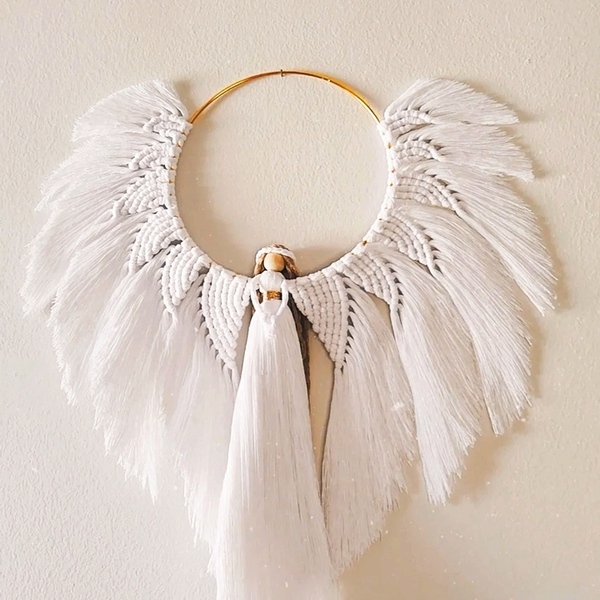 Μακραμέ Άγγελος - μακραμέ, διακοσμητικά - 2