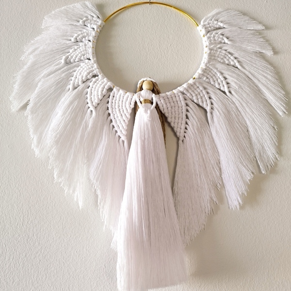 Μακραμέ Άγγελος - μακραμέ, διακοσμητικά - 3