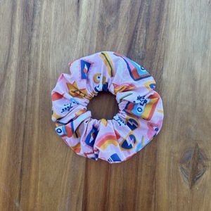 Scrunchie Girly - ύφασμα, για τα μαλλιά, δώρα για γυναίκες, λαστιχάκια μαλλιών, αξεσουάρ μαλλιών - 2