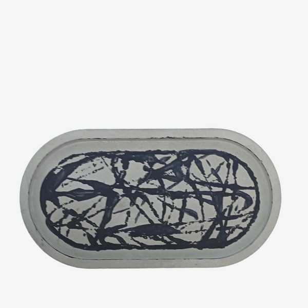 Tσιμεντένιος οβάλ δίσκος 1.6 X 9.5 X 18.2 //ozara P 02 - design, τσιμέντο, είδη σερβιρίσματος, πιατάκια & δίσκοι - 3