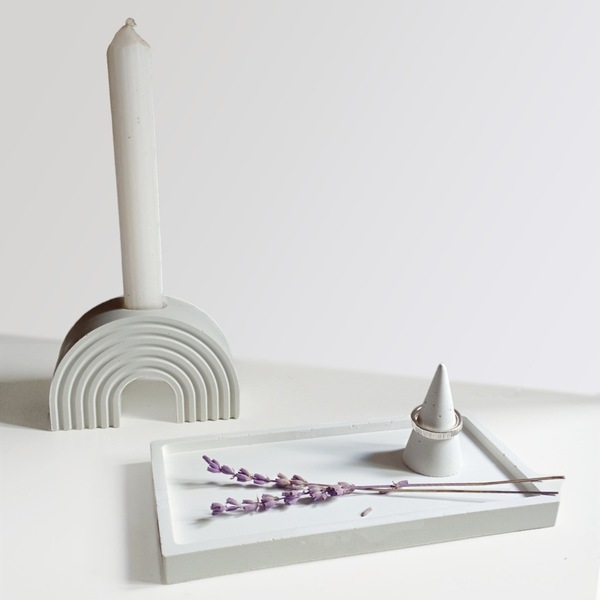 Tσιμεντένιος δίσκος 1.5 X 9.0 X 17.5 //sara W - design, τσιμέντο, σκυρόδεμα, πιατάκια & δίσκοι - 5