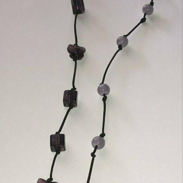 κολιε με αμεθυστους σε διαφορα σχηματα και αποχρωσεις - ημιπολύτιμες πέτρες, πεταλούδα, μακριά, boho - 2