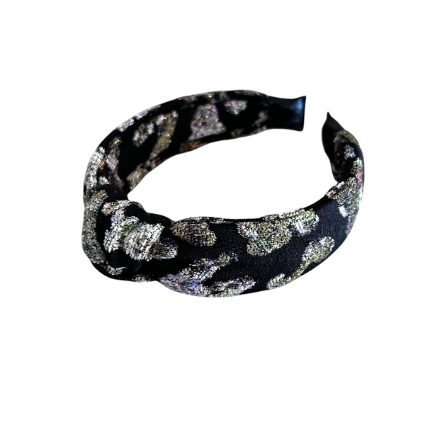 Στέκα μπροκαρ, μαύρη με κόμπο - ύφασμα, στέκες - 2