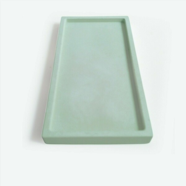 Tσιμεντένιος δίσκος 1.5 X 9.0 X 17.5 //sara C Green - design, τσιμέντο, σκυρόδεμα, πιατάκια & δίσκοι - 3