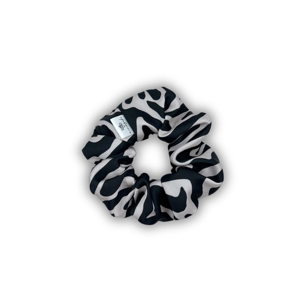 Tiger regular scrunchie - ύφασμα, γεωμετρικά σχέδια, για τα μαλλιά, λαστιχάκια μαλλιών