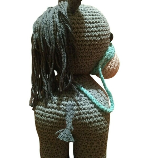 ΠΛΕΚΤΟΣ ΓΑΙΔΑΡΟΣ ΜΕ ΧΑΛΙΝΑΡΙ - κορίτσι, αγόρι, λούτρινα - 3