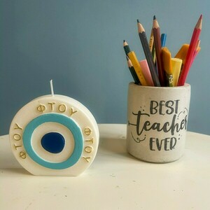 ΓΟΥΡΙ ΚΕΡΙ "ΤΟ ΜΑΤΙ ΦΤΟΥ" - αρωματικά κεριά, κεριά & κηροπήγια, οικονομικα γουρια, vegan κεριά - 2