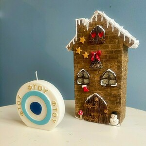 ΓΟΥΡΙ ΚΕΡΙ "ΤΟ ΜΑΤΙ ΦΤΟΥ" - αρωματικά κεριά, κεριά & κηροπήγια, οικονομικα γουρια, vegan κεριά - 3