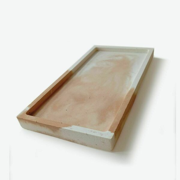 Tσιμεντένιος δίσκος 1.5 X 9.0 X 17.5 //sara M 01 - design, τσιμέντο, σκυρόδεμα, πιατάκια & δίσκοι - 3