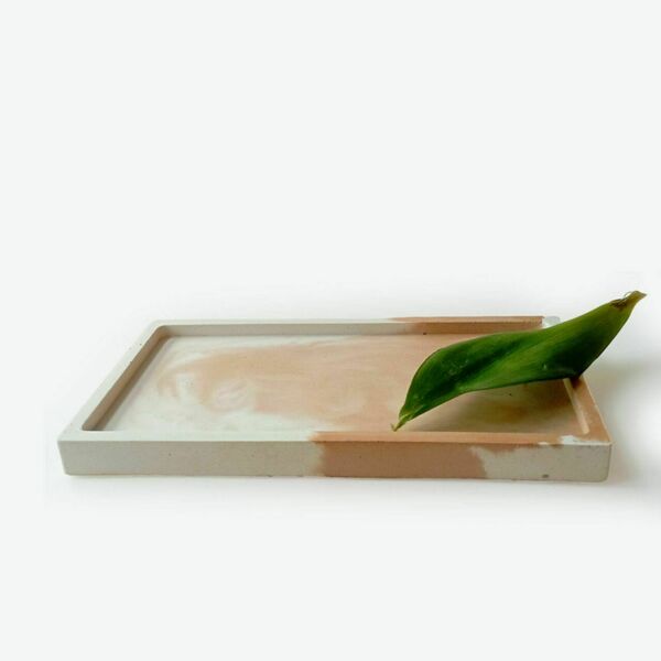 Tσιμεντένιος δίσκος 1.5 X 9.0 X 17.5 //sara M 01 - design, τσιμέντο, σκυρόδεμα, πιατάκια & δίσκοι - 2