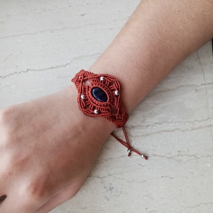 Macrame Boho Bracelet Archippe - ημιπολύτιμες πέτρες, μακραμέ, κορδόνια, boho, αυξομειούμενα