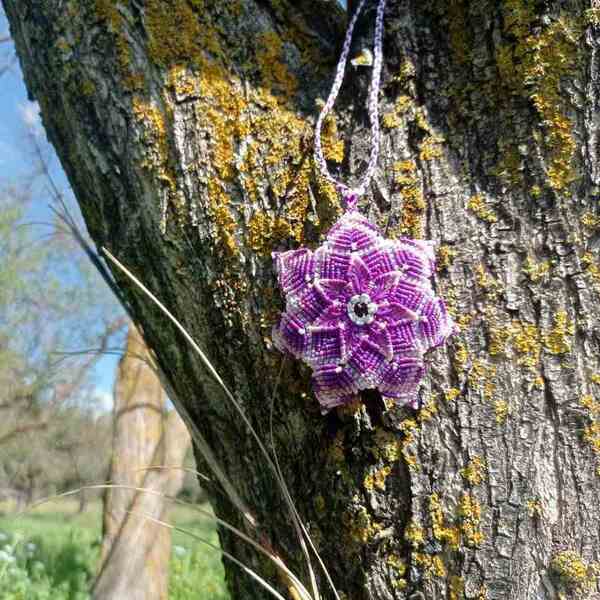 Macrame Boho Necklace Charmion - μακραμέ, μακριά, ατσάλι, boho, αυξομειούμενα