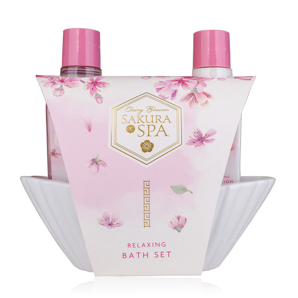 Σετ μπάνιου "Sakura Serenity" - πορσελάνη, σετ δώρου