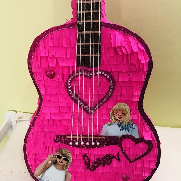 Πινιάτα κιθάρα Taylor swift (τειλορ σουιφτ) - κορίτσι, πινιάτες, σούπερ ήρωες - 3