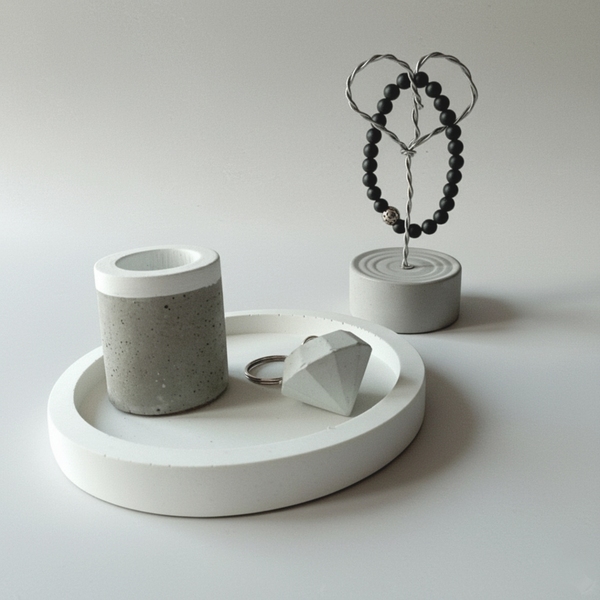 Tσιμεντένιος στρογγυλός δίσκος 15 X 1.5 //wakare W s - design, τσιμέντο, σκυρόδεμα, είδη σερβιρίσματος, πιατάκια & δίσκοι - 5