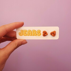 Knots Small Studs – Vibrant Colors - πηλός, μικρά, ατσάλι, boho, πλεκτά - 2