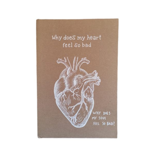 Χειροποίητο προσωποποιημένο σημειωματάριο με καρδιά ζωγραφισμένο στο χέρι - ζωγραφισμένα στο χέρι, καρδιά, τετράδια & σημειωματάρια, προσωποποιημένα