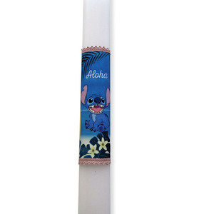 Λαμπάδα "Stitch Aloha" αρωματική λευκό κερί 30εκ - κορίτσι, λαμπάδες, για παιδιά, για εφήβους, ήρωες κινουμένων σχεδίων