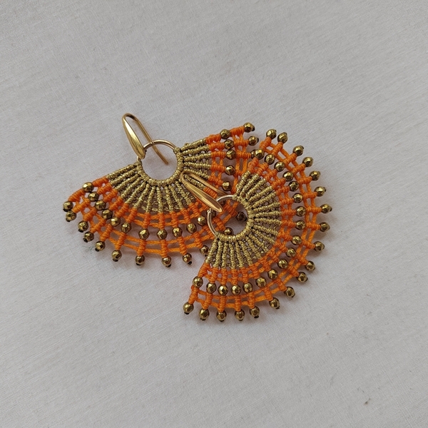 ΕΚΑΒΗ - ημιπολύτιμες πέτρες, νήμα, μακραμέ, ατσάλι, γάντζος - 2