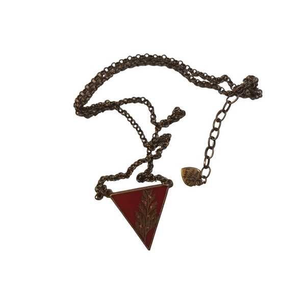 Red Triangle - ρητίνη, μακριά, λουλούδι, boho