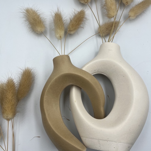 Nest Vases Set | 2 σε 1 - βάζα & μπολ, ρητίνη, minimal - 5