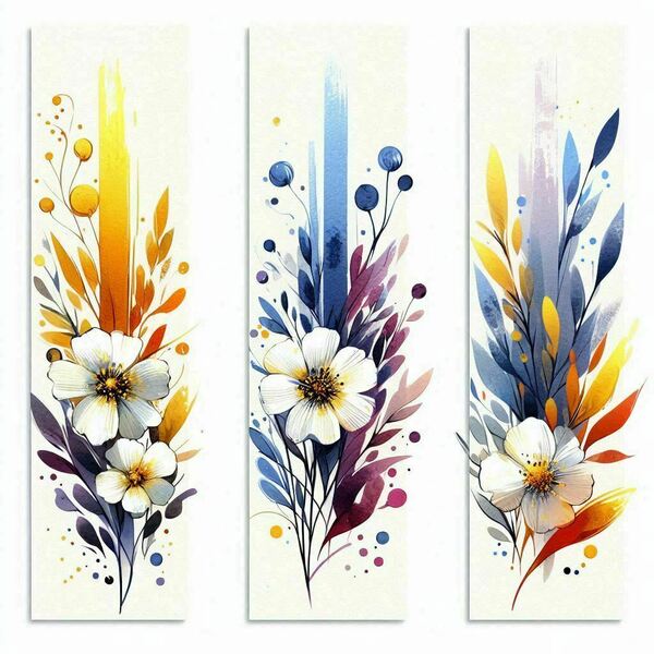 Σετ 3 τμχ. Κομψοί, ανθεκτικοί, μοναδικοί—οι σελιδοδείκτες που θα αγαπήσετε! Floral Bookmarks, 58 - σελιδοδείκτες - 2