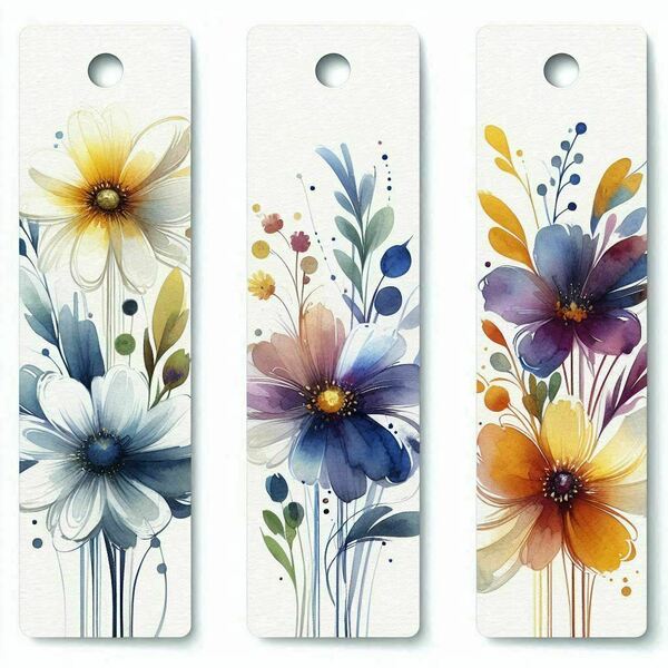 Σετ 3 τμχ. Κομψοί, ανθεκτικοί, μοναδικοί—οι σελιδοδείκτες που θα αγαπήσετε! Floral Bookmarks, 58 - σελιδοδείκτες