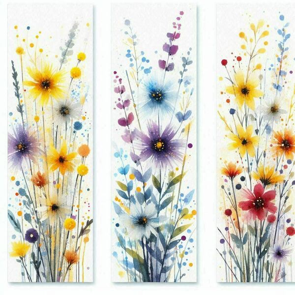 Σετ 3 τμχ. Κομψοί, ανθεκτικοί, μοναδικοί—οι σελιδοδείκτες που θα αγαπήσετε! Floral Bookmarks, 58 - σελιδοδείκτες - 3