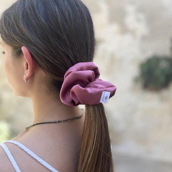 Berry regular scrunchie - ύφασμα, για τα μαλλιά, λαστιχάκια μαλλιών - 3