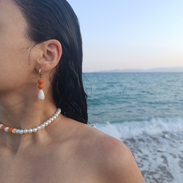 Sienna Drop Set - πηλός, ατσάλι, σετ κοσμημάτων