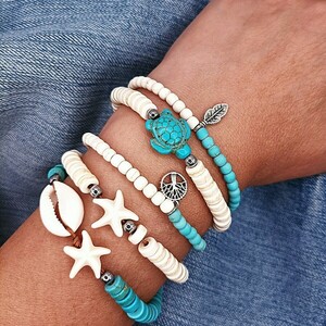 Βραχιόλι BOHO minimal-LEAF - ημιπολύτιμες πέτρες, κορδόνια, χάντρες, boho, φθηνά - 3