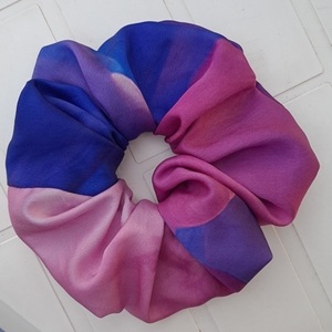 Scrunchie λάβα - ύφασμα, λαστιχάκια μαλλιών