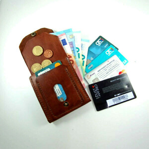 Δερμάτινο πορτοφόλι για κάρτες ,κέρματα και χαρτονομίσματα - δέρμα, χειροποίητα, πορτοφόλια - 3