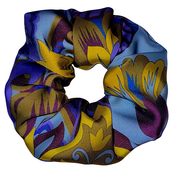 Scrunchie λαστιχάκι μαλλιών “Aegina” normal size - ύφασμα, λαστιχάκια μαλλιών