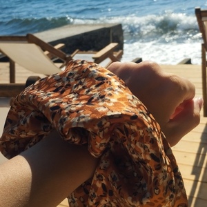 Scrunchie - ύφασμα, λαστιχάκια μαλλιών - 4