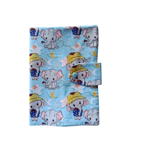 Θήκη Βιβλιαρίου "Ελεφαντάκια" - κορίτσι, αγόρι, ζωάκια