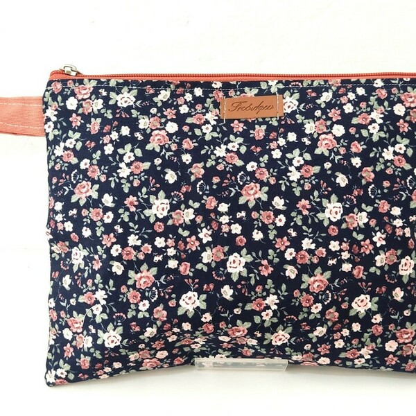 Τσάντα Χειρός ''Little flowers'' - ύφασμα, φάκελοι, φλοράλ, all day, χειρός